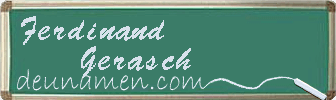 Ferdinand Gerasch Visitenkarte